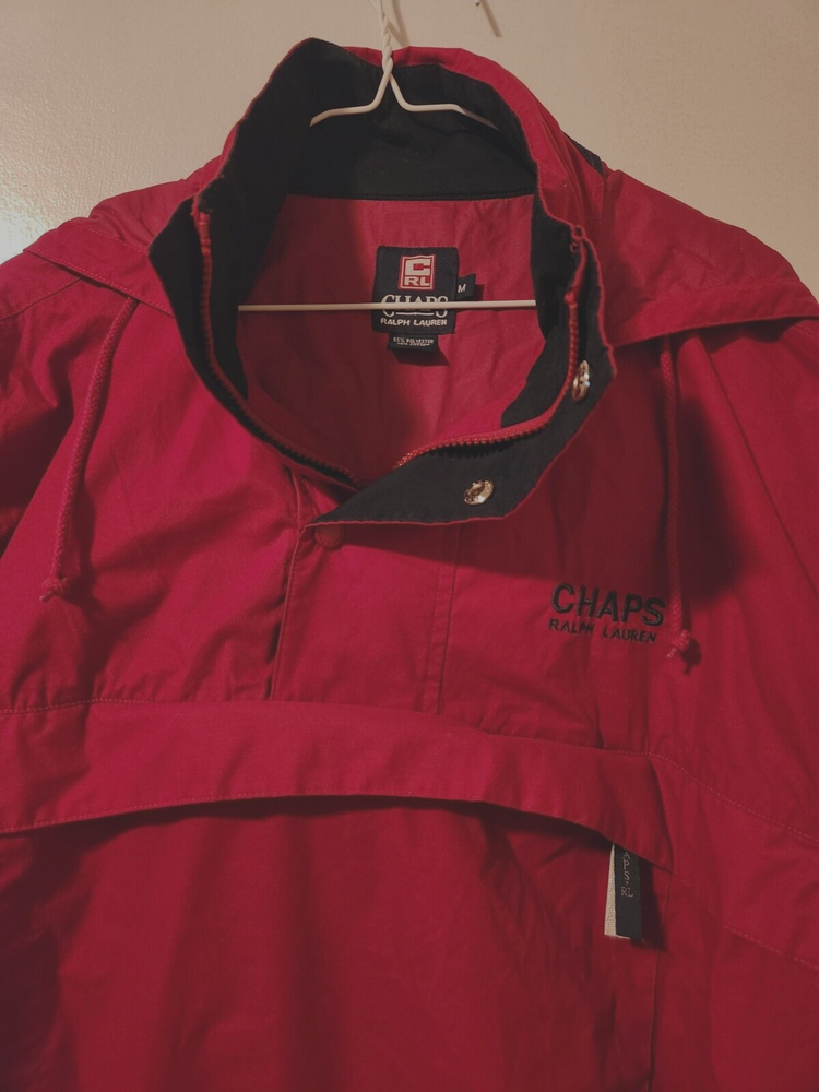 Chaps Ralph Lauren VTG Men M Windbreaker Jacket Pullover Golf Active Outdoor Y2K