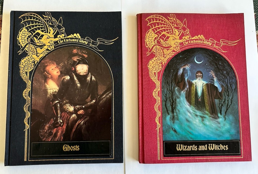 The Enchanted World - Lot Of 2 - Wizards And Witches , Ghosts - HC 1985 VTG