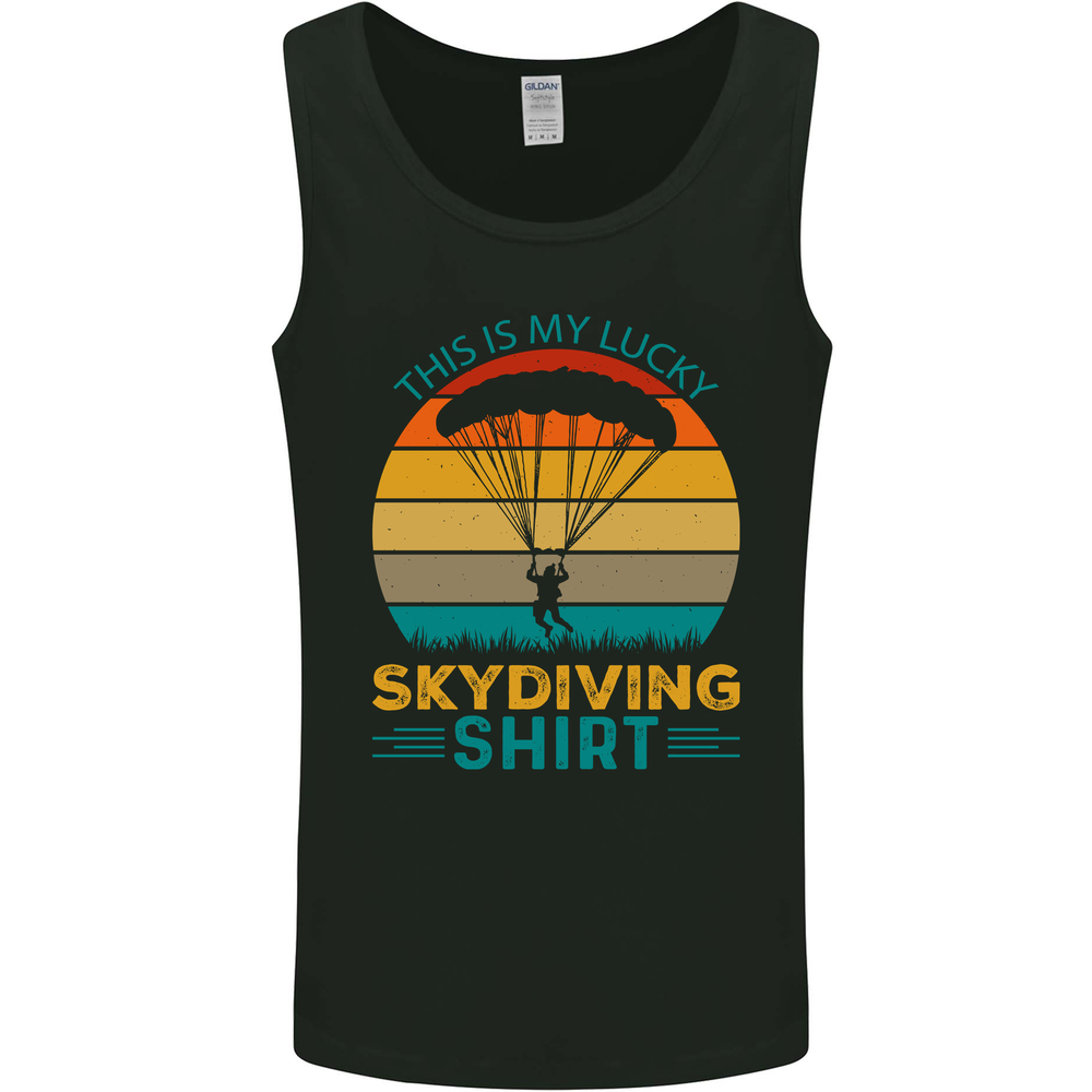 My Lucky Skydiving Funny Skydiver Mens Vest Tank Top