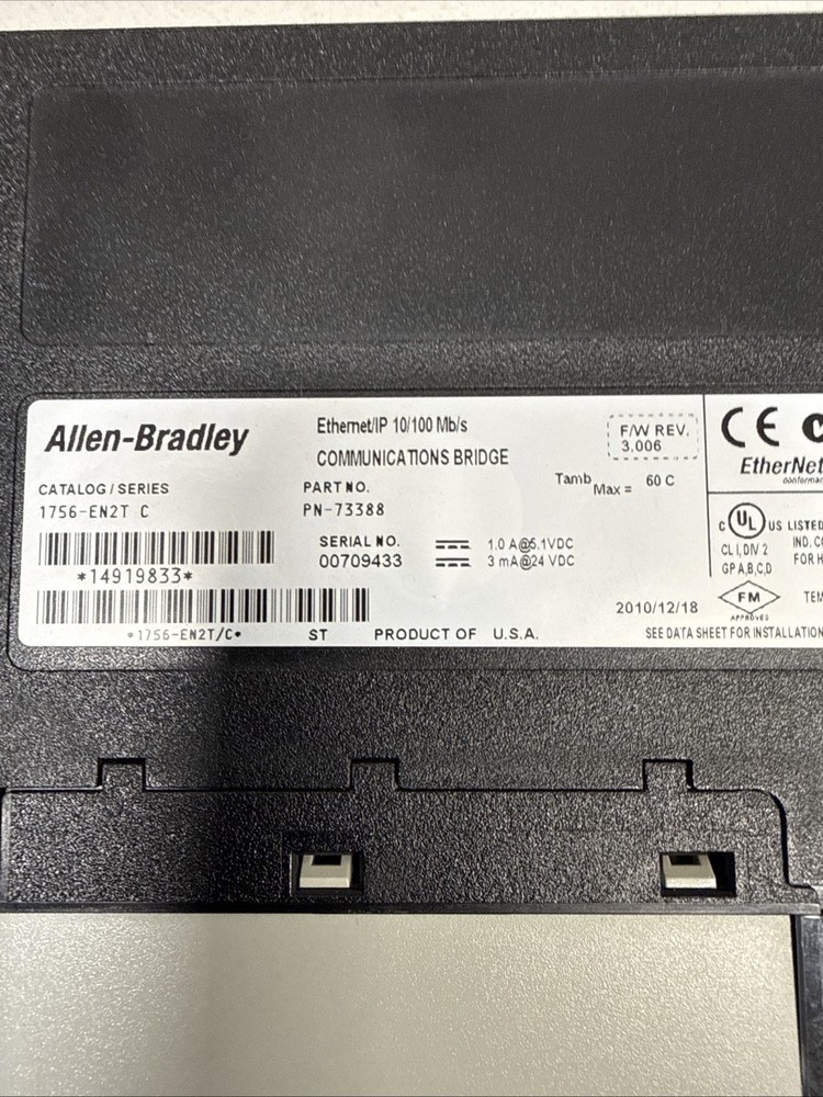 Allen-Bradley 1756-EN2T EtherNet/IP Bridge Module