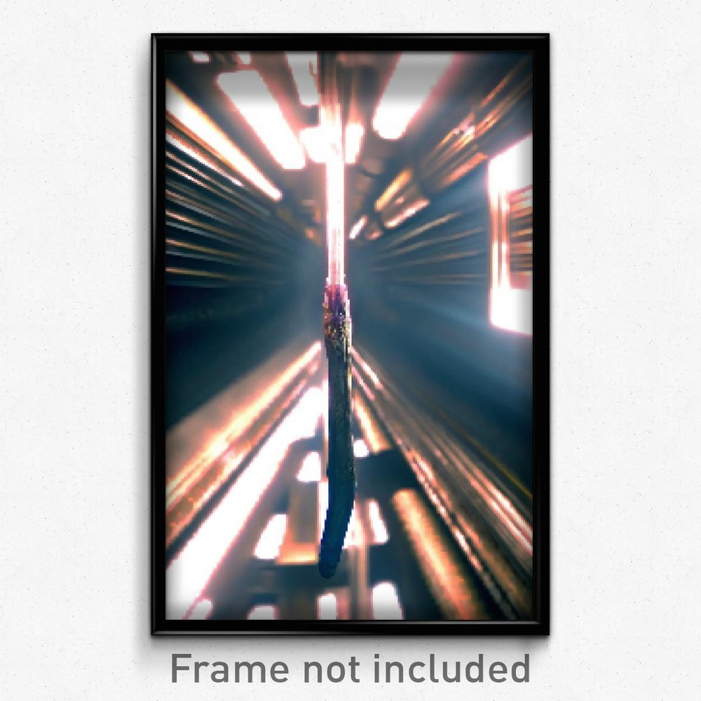 8-Bit Psychedelic Pixel Art Poster - Dizzying Shaft Trippy Gamer Print