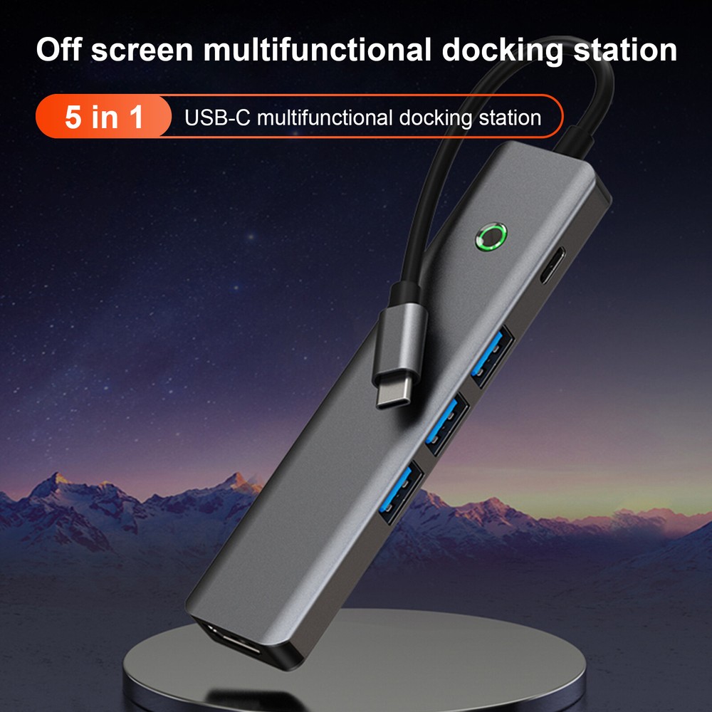 5-in-1 USB-C Hub with HDMI PD100W for MacBook Pro 15