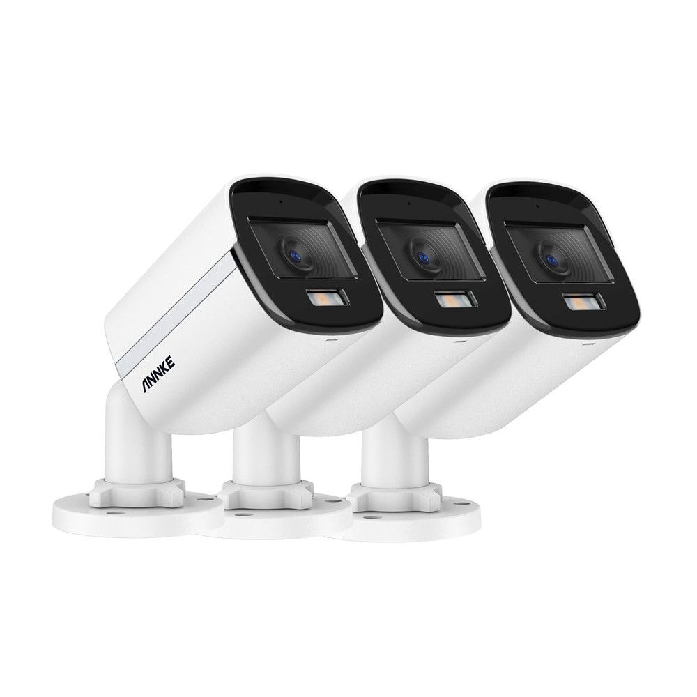 3K Security Bullet Camera with Full Color Night Vision 4-in-1 TVI Kit 3pcs