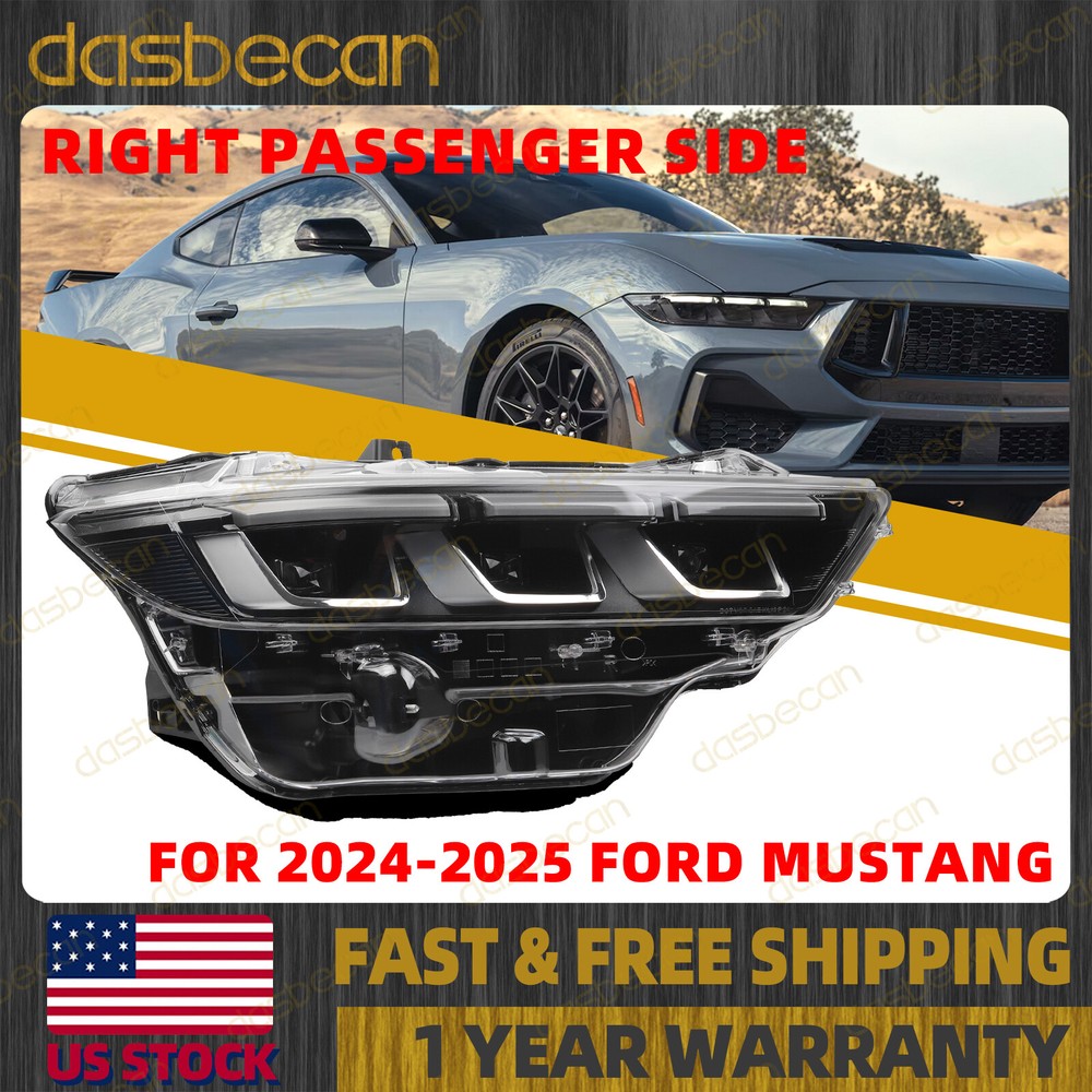 2024-2025 Ford Mustang Right Passenger LED Headlight PR3B-13005-AJ