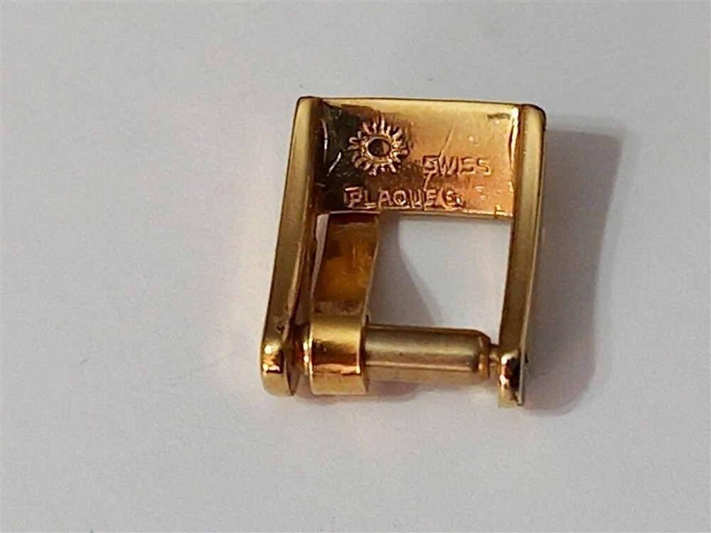 Vintage 1960s-70s 7mm Swiss Yellow Gold Plated Ladies Buckle