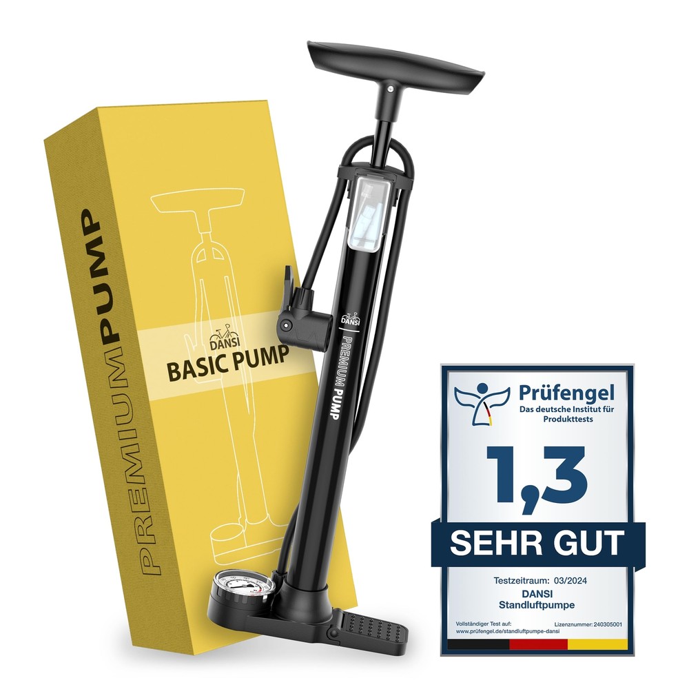Bike Floor Pump with Gauge, Floor Bicycle Pump with Both Presta and Schrader ...