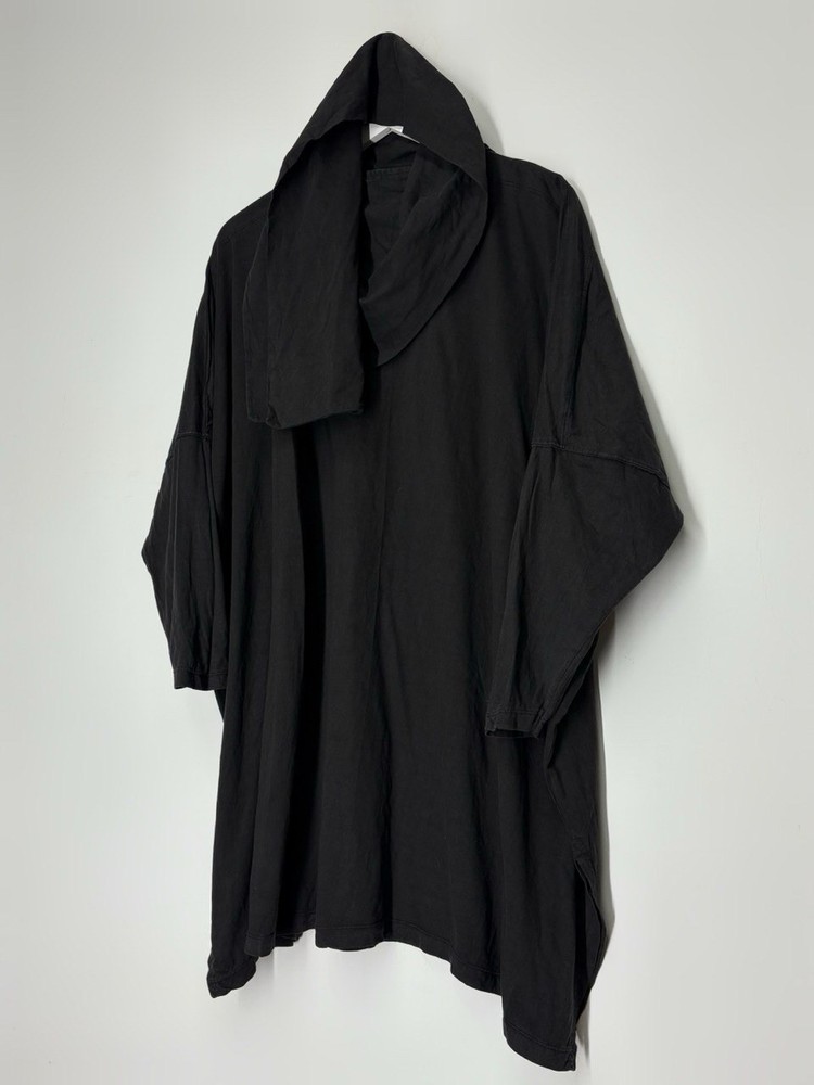 Vintage 60s 70s Gothic Avant Garde Issey Miyake Style Mantle Coat Jacket Black