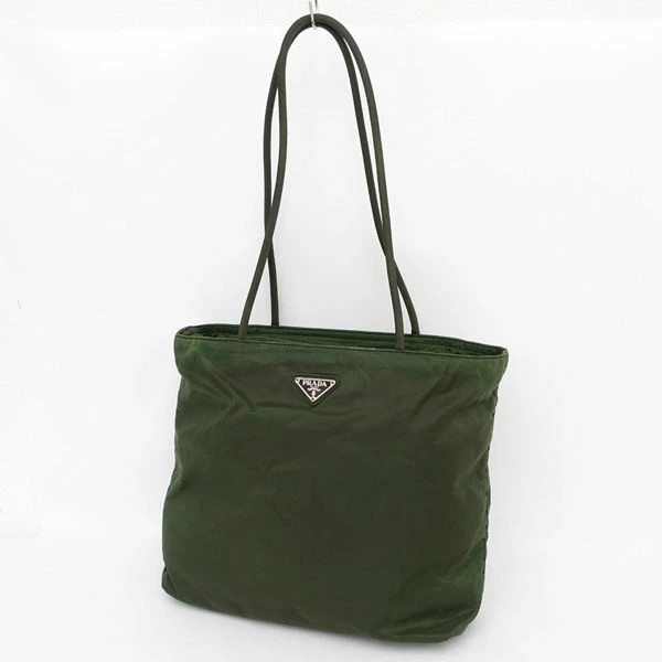 RARE PRADA Tessuto Semi Shoulder Tote Bag in Green 2025 Edition