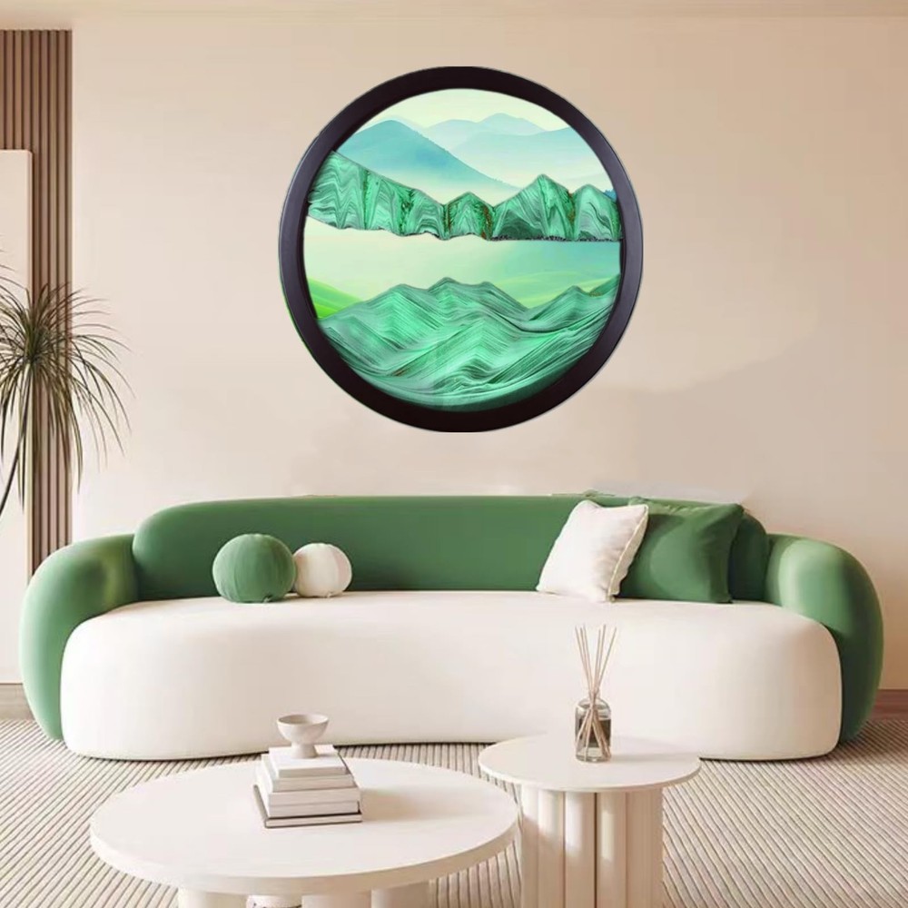 Sand Art Liquid Motion, Moving Sand Art Décor, 3D Wall Mounted 360° Rotate Sc...