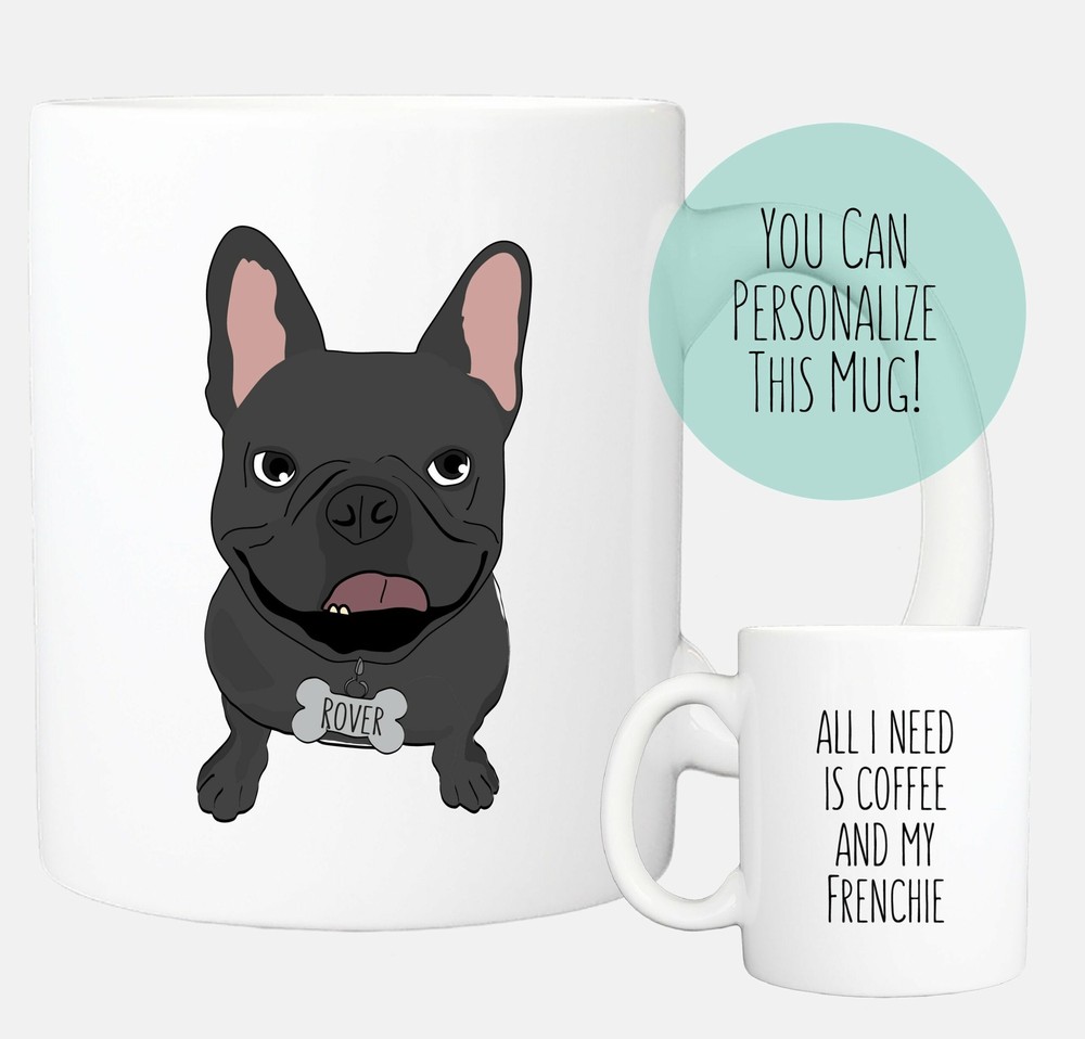Black Frenchie Mug Personalized Dog Mug