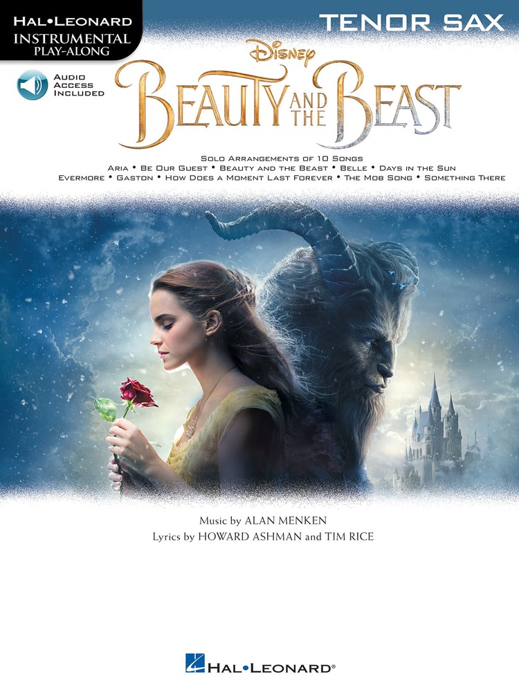 Beauty and the Beast Disney Movie Tenor Sax Sheet Music Play-Along Book & Audio