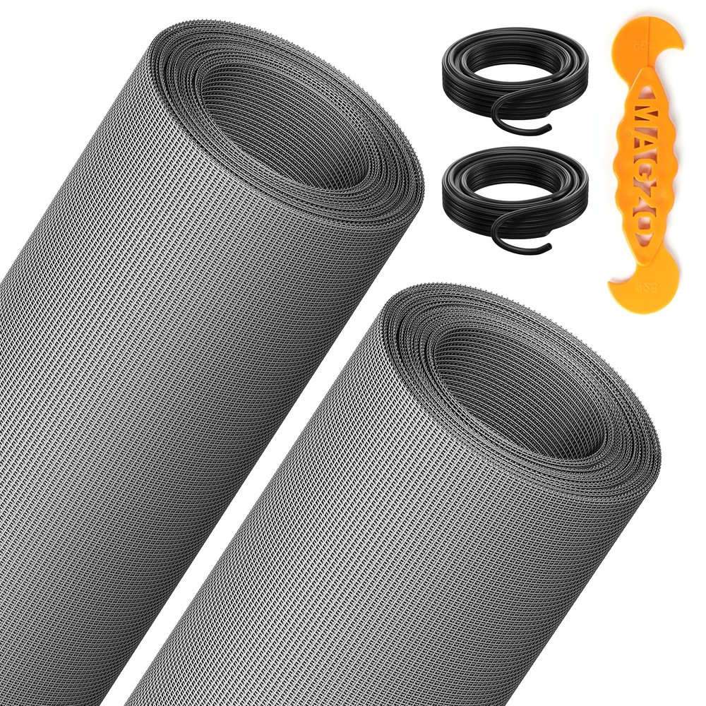 2PACK 48x99 Inch Window and Door Screen Replacement Kit with Retainer Spline