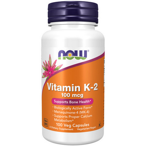 Now Foods Vitamin K-2 100mcg 100 Veg Capsules 2-Pack