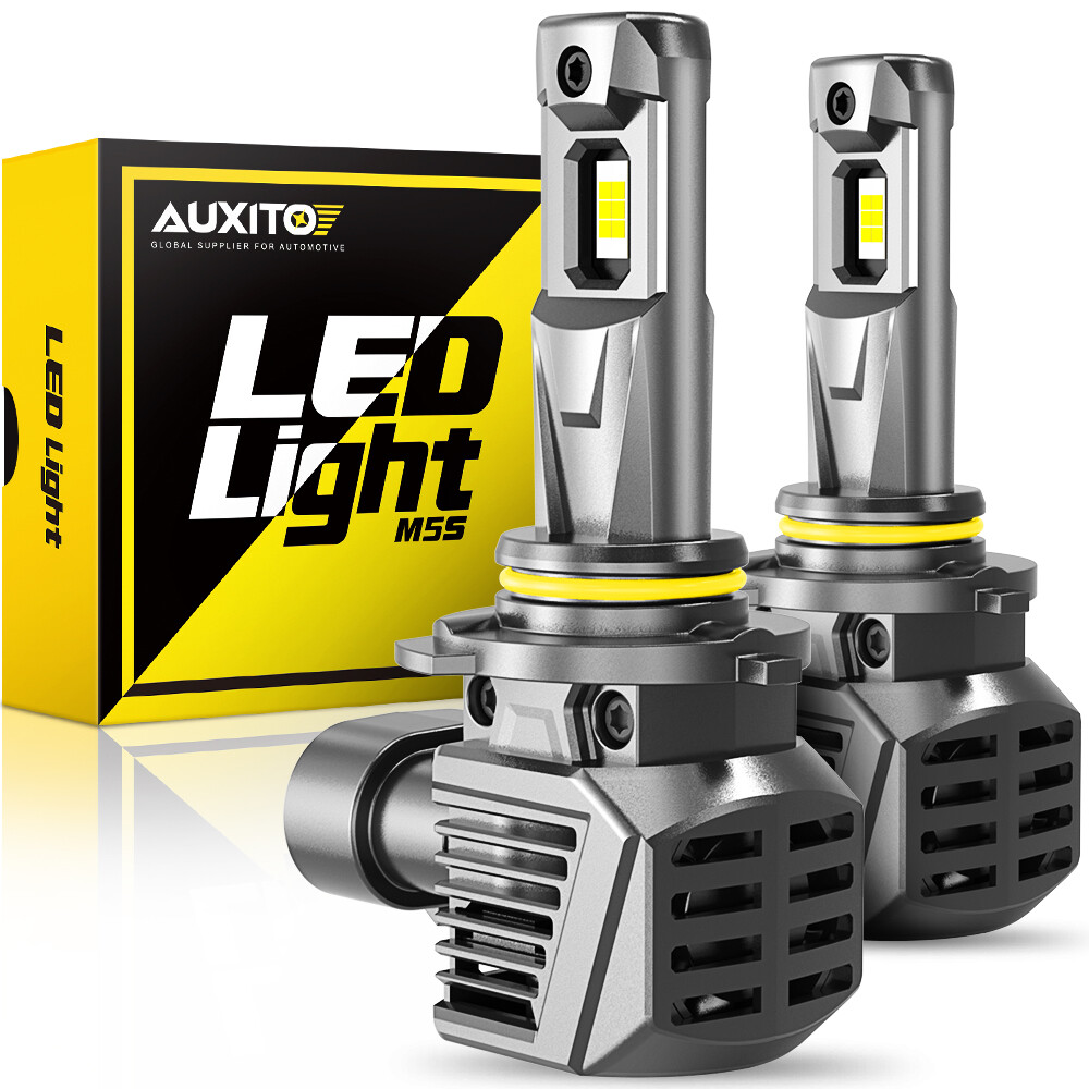 M5Splus 9006 LED Headlight Bulbs Conversion Kit Low Beam 6500K Wireless White 2x