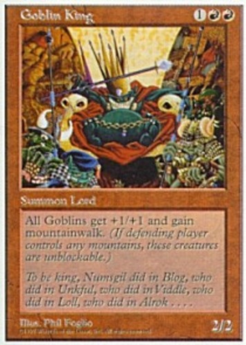 1x Goblin King Heavy Play MTG Magic - Kid Icarus -