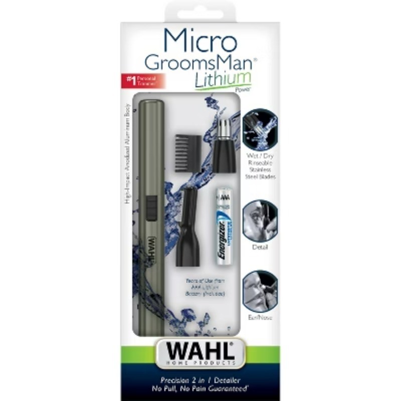 Wahl Lithium Ion Micro Groomsman 2-in-1 Cordless Eyebrow Nose Trimmer