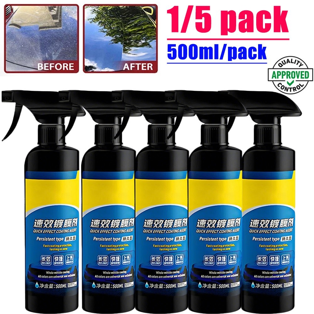 500ML Sopam* Car Coating Spray Protection Quick Car Wax Polish Motorcycle 1/5PCS