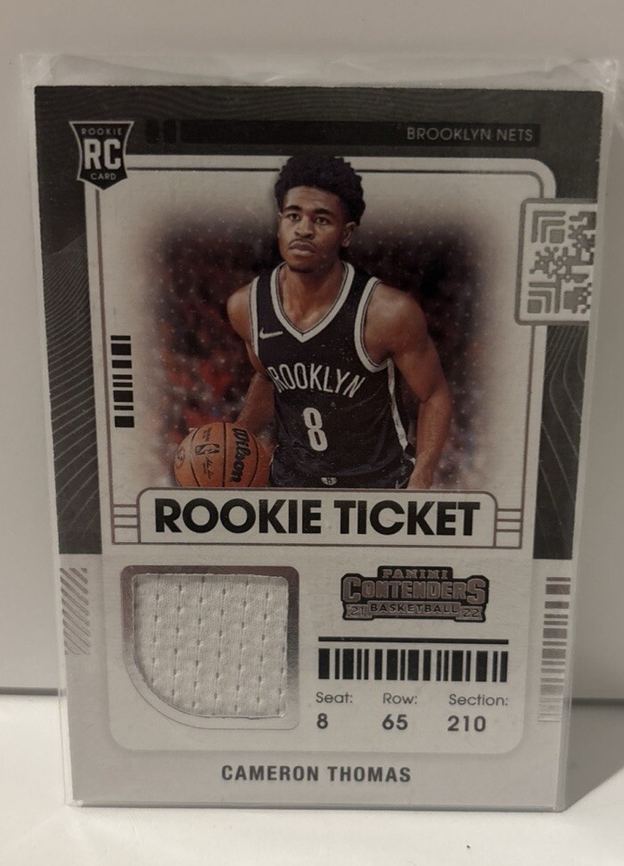 2021-22 Panini Contenders - Rookie Ticket Swatches #RTS-CTH Cameron Thomas RC 🔥