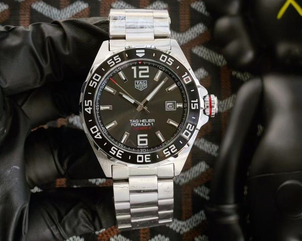 TAG Heuer Formula 1 Black Dial 43mm Mens Quartz Steel Watch WAZ1017 BA0842