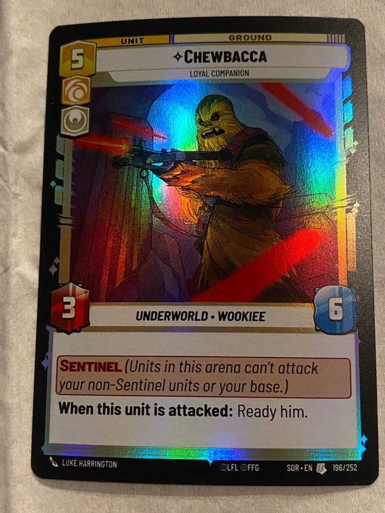 STAR WARS UNLIMITED TCG SoR CHEWBACCA Unc Foil NM