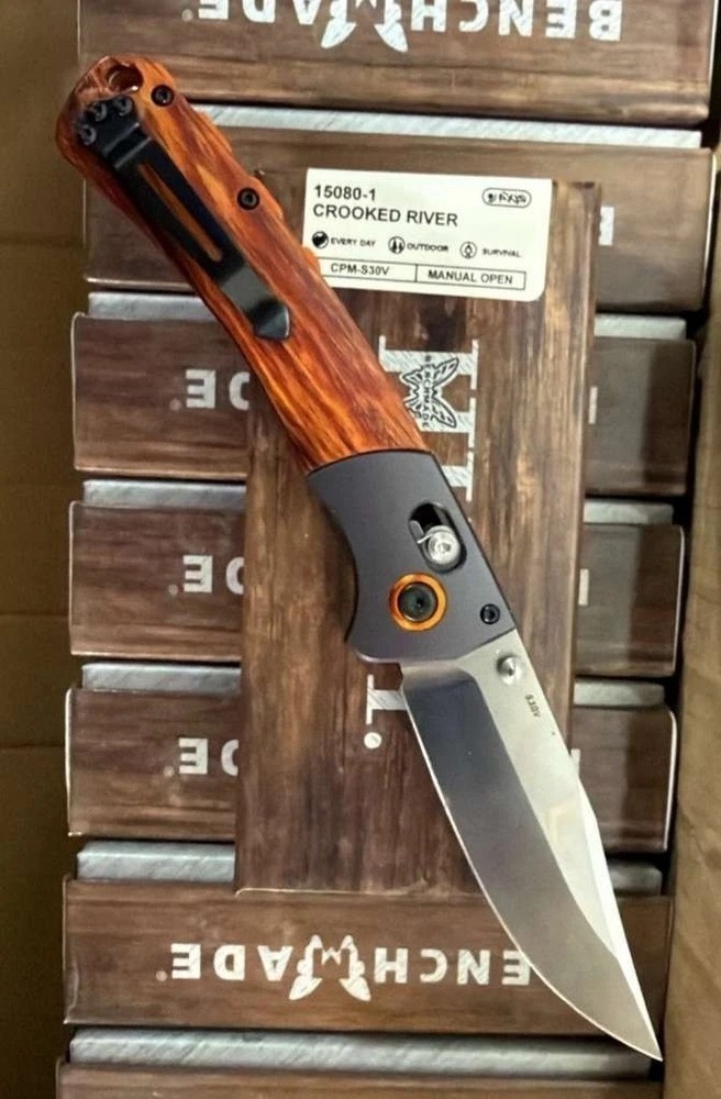 Benchmade CROOKED RIVER 15080-1 CPM-S30V Folding Knife With New Edition