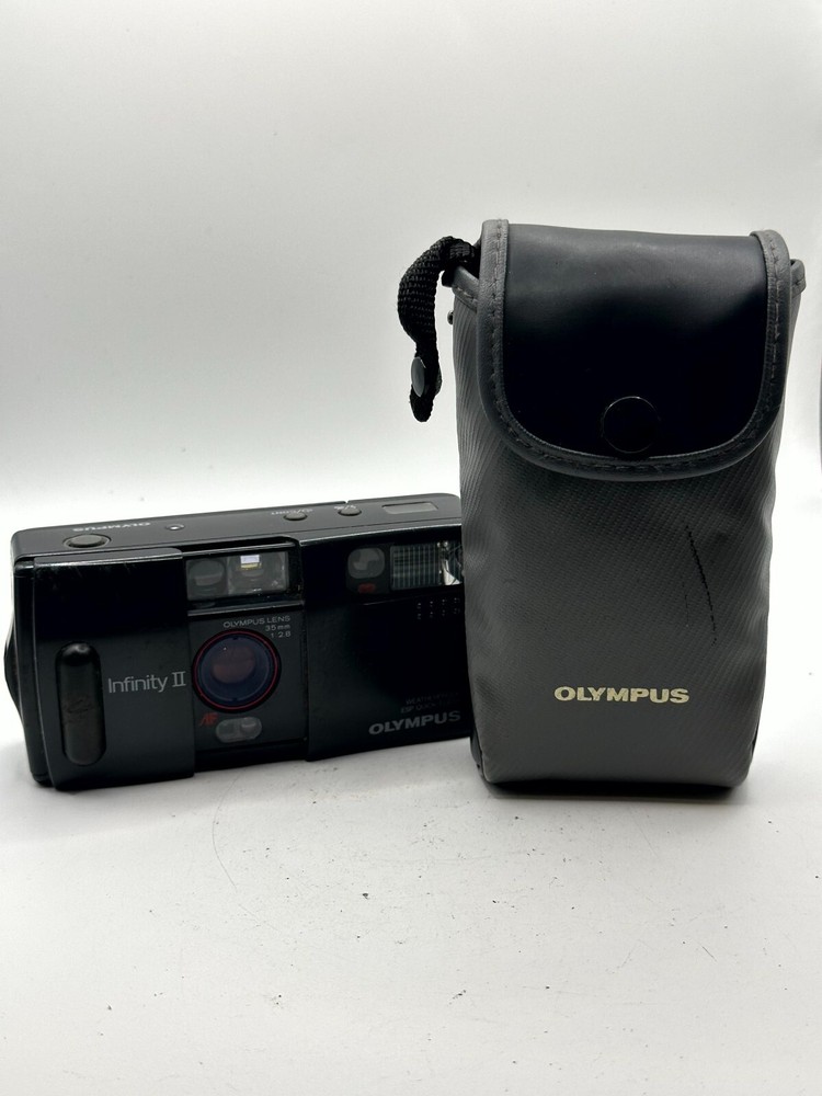 Olympus Infinity II 35mm Point & Shoot Film Camera Black Auto Focus Weatherproof