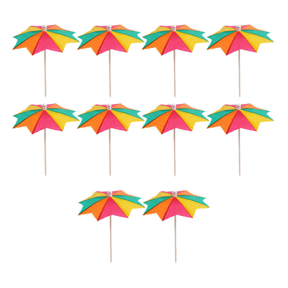 Paraguas pequeño decorativo 20 piezas pajitas de limonada imitación bebida paraguas bebidas