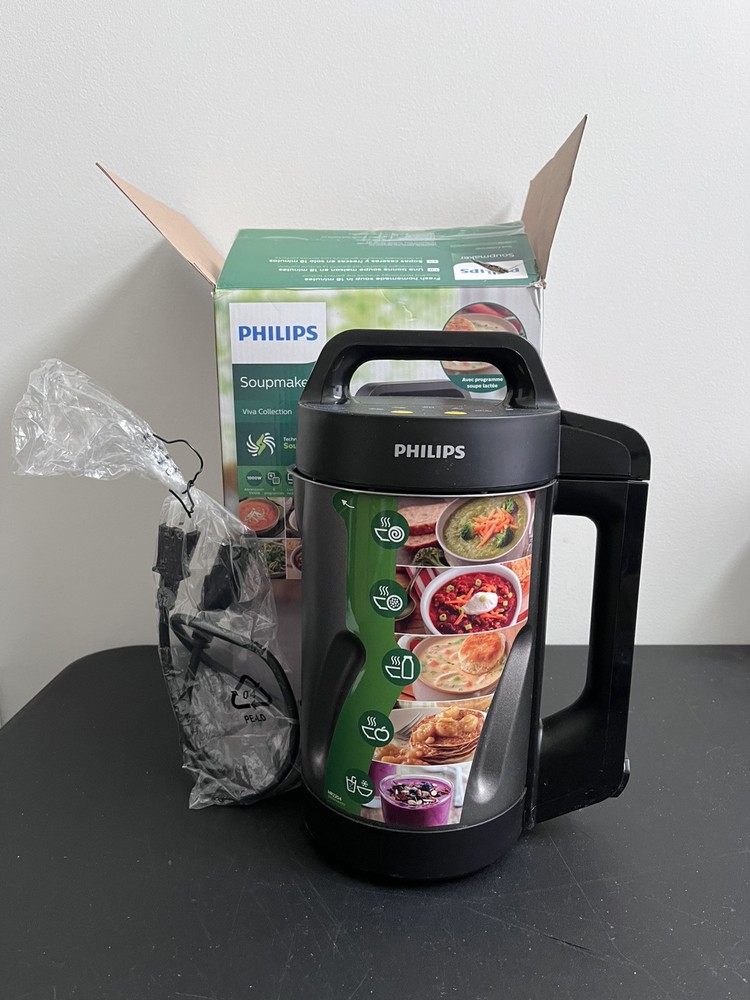 Batido Philips Sopera Viva Collection Negro Acero Inoxidable HR2204 10-1