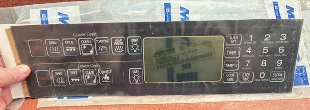 Maytag Range Oven Control Overlay  Part Number 74005469