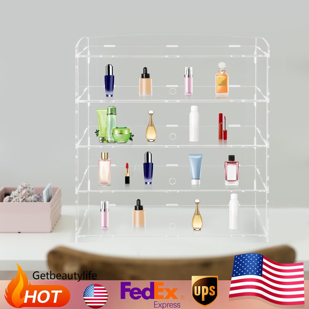 Acrylic Display Case Bakery Pastry Display Case 4 Tier Showcase Countertop