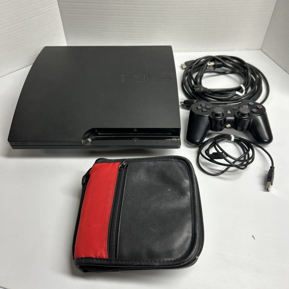 320GB Sony PlayStation 3 Slim Console with 1 Controller and 24 Games Included – Fully Tested and Ready to Play