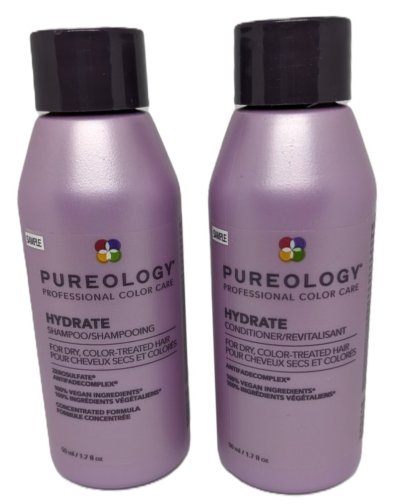 PUREOLOGY Hydrate Travel Duo Shampoo and Conditioner Set 1.7oz - New  
