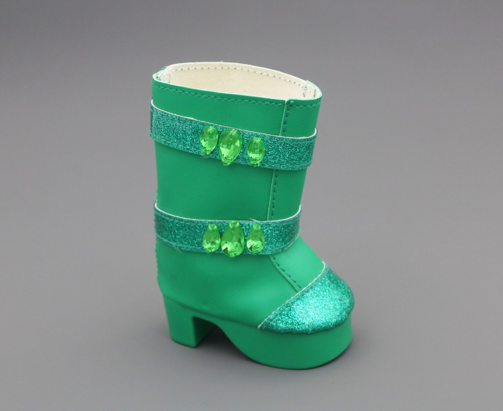 American Girl green Boots Right Shoe Only for 18'' doll shoes