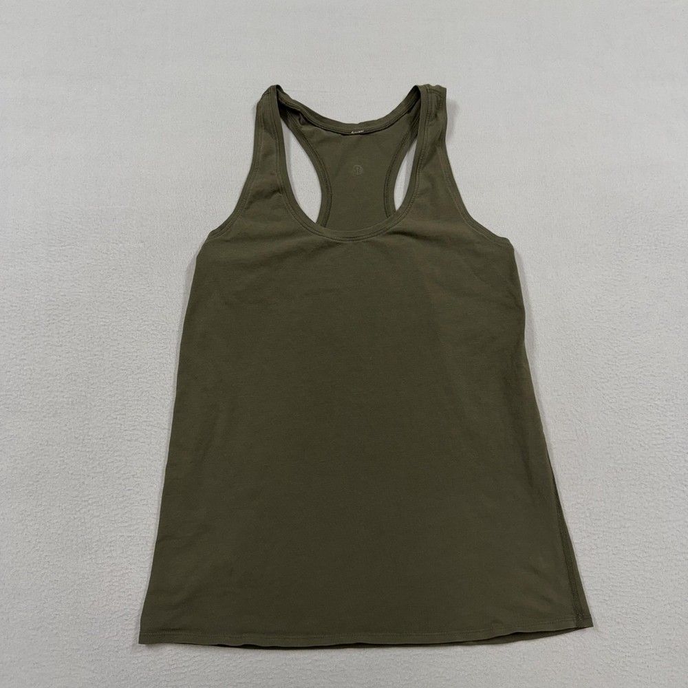 Lululemon Tank Top Womens Small Green Racerback Scoop Neck Lightweight Athletic