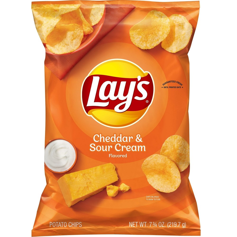 Lays Cheddar Sour Cream Potato Chips 7.75oz Bag