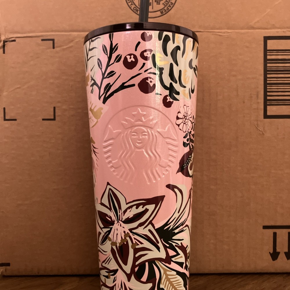 Starbucks Pink Flower Tumbler New!