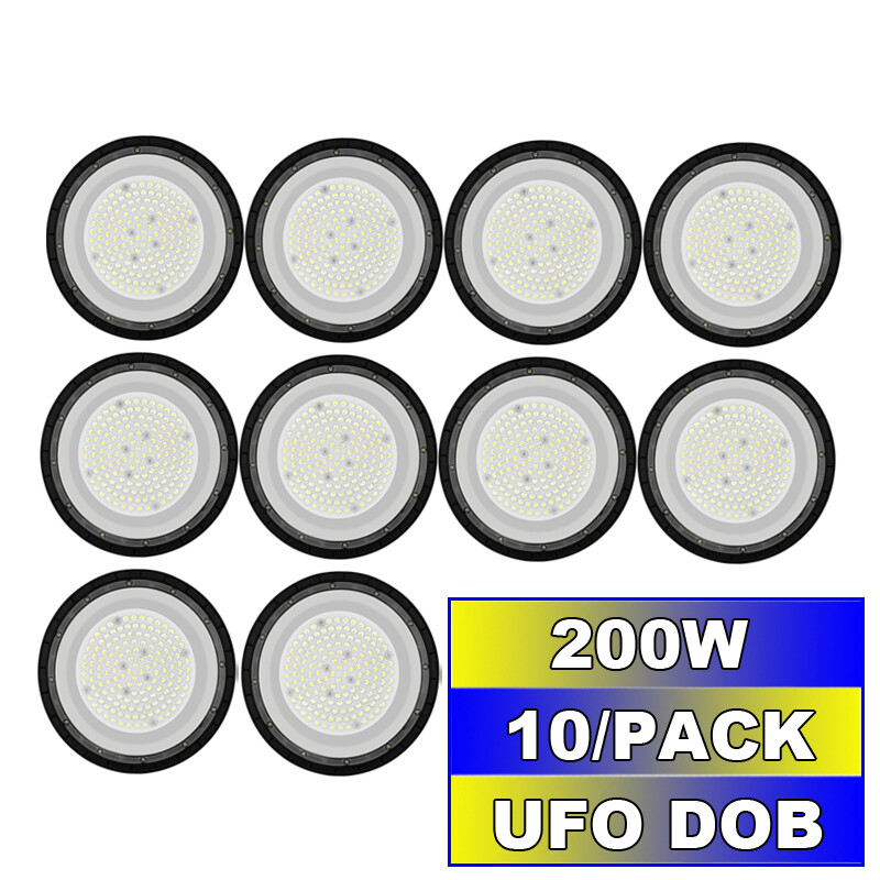 10PACK 200W led high bay light Factory Warehouse Commercial Light Fixtures 6500K