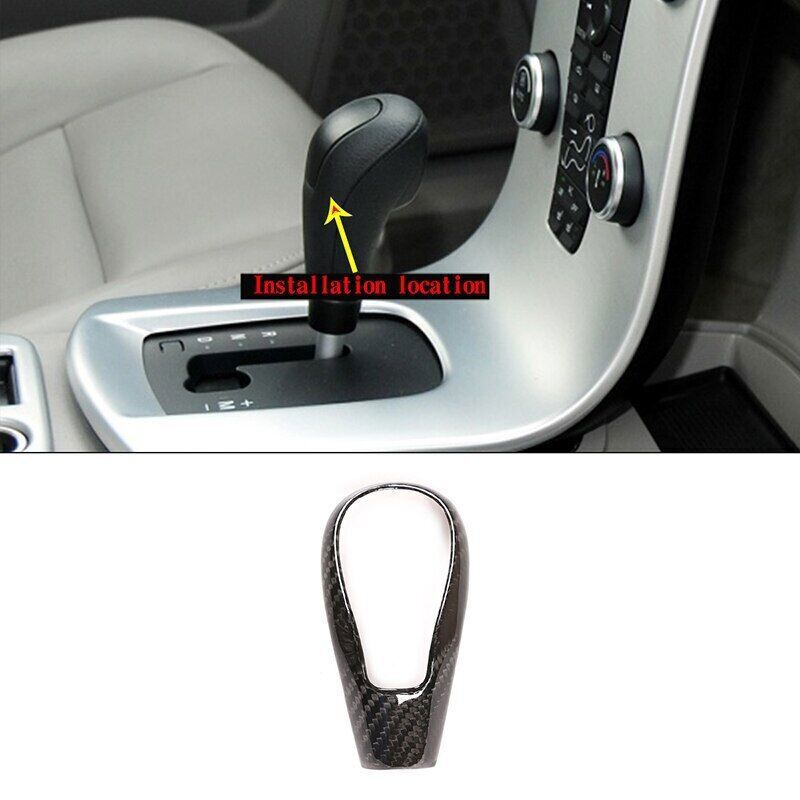 Real Carbon Fiber Gear Shift Knob Cover for Volvo XC60 S60 V60 V40 S80 2013-2019