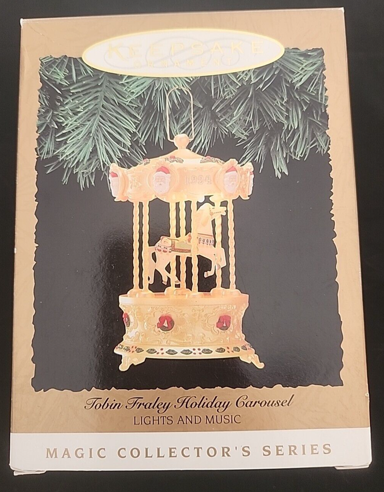 1994 Tobin Fraley Holiday Carousel Lights and Music Ornament