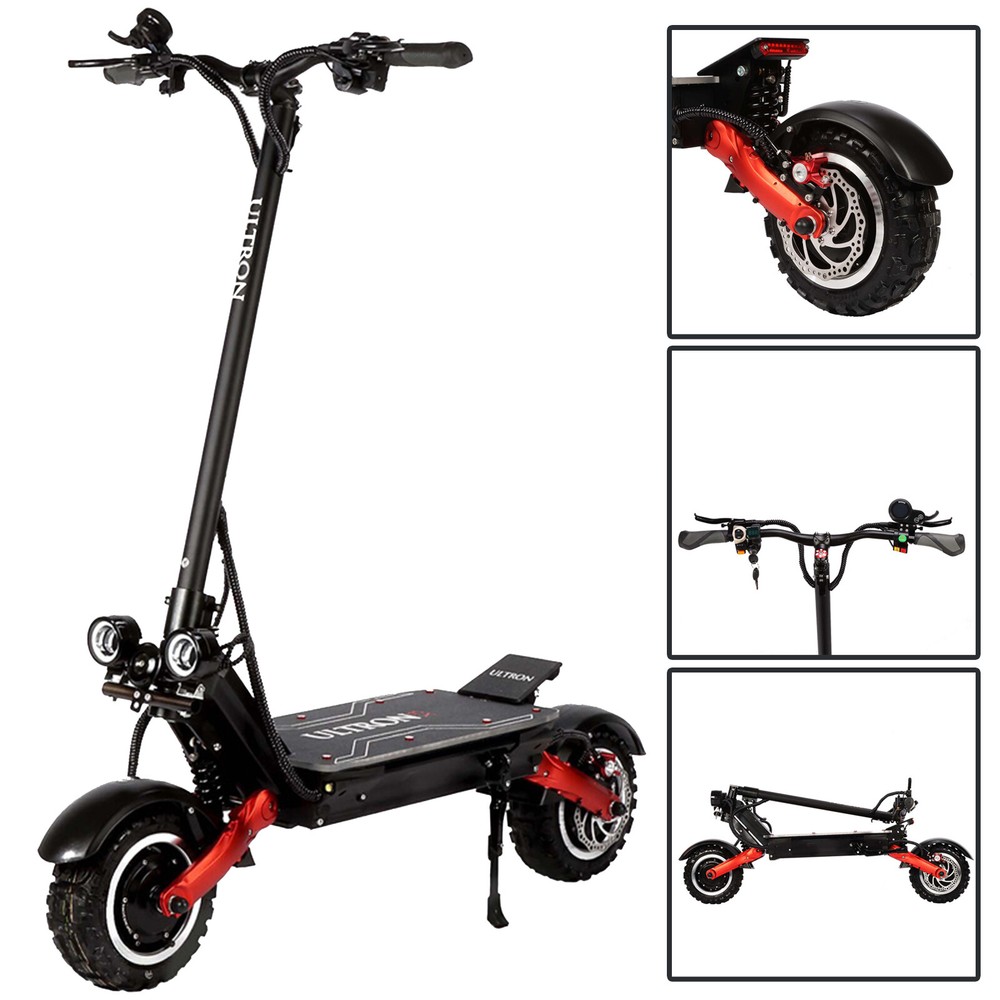 ULTRON Folding Dual Motor 24AH 60V 6000W commute E-Scooter 11