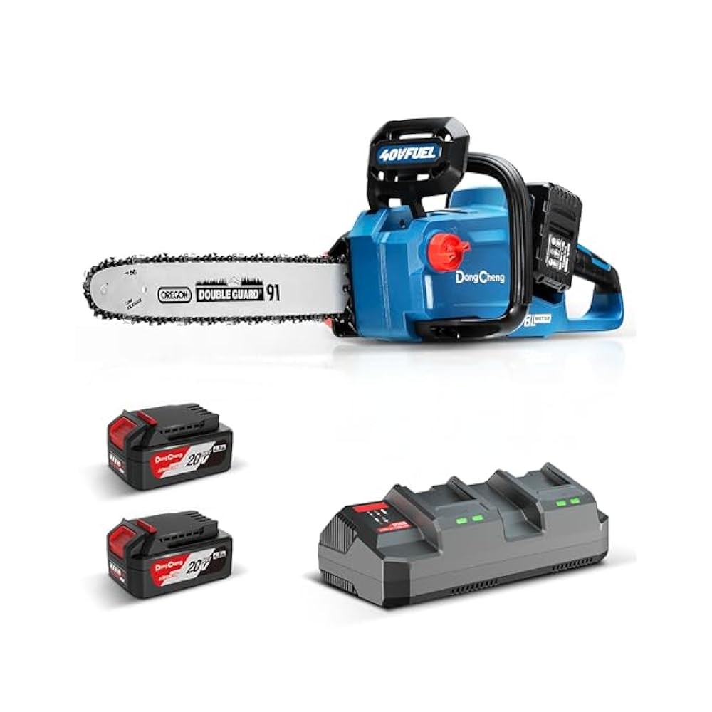 40V 16-Inch Cordless Chainsaw with Tool-Free Chain Adjustment and Instant Brake