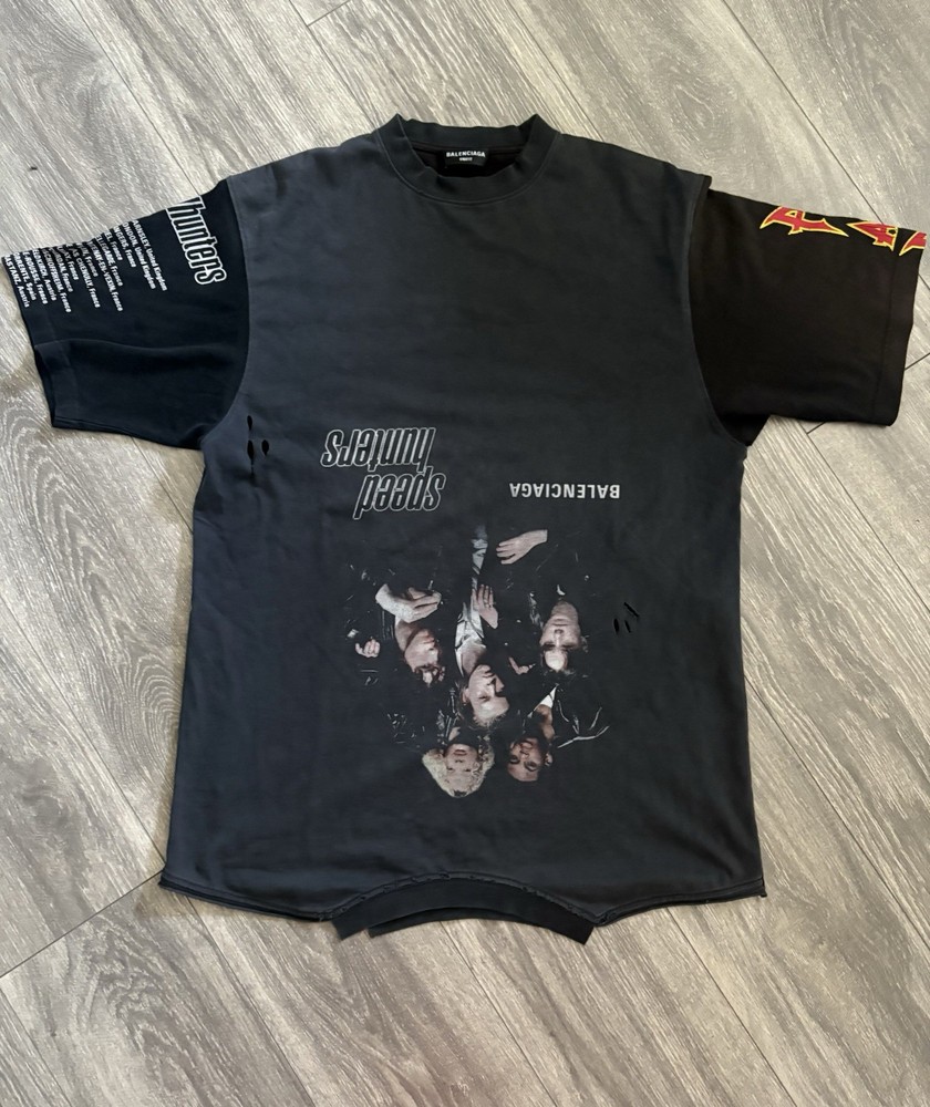 Balenciaga Speed Hunters Upside Down Logo Graphic Tee