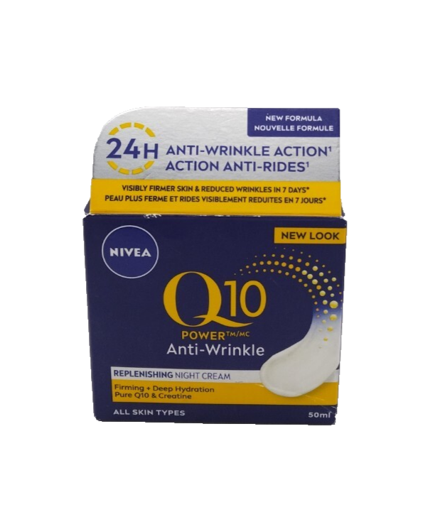 Nivea Q10 Power Anti-Wrinkle Replenishing Night Cream 50ml New