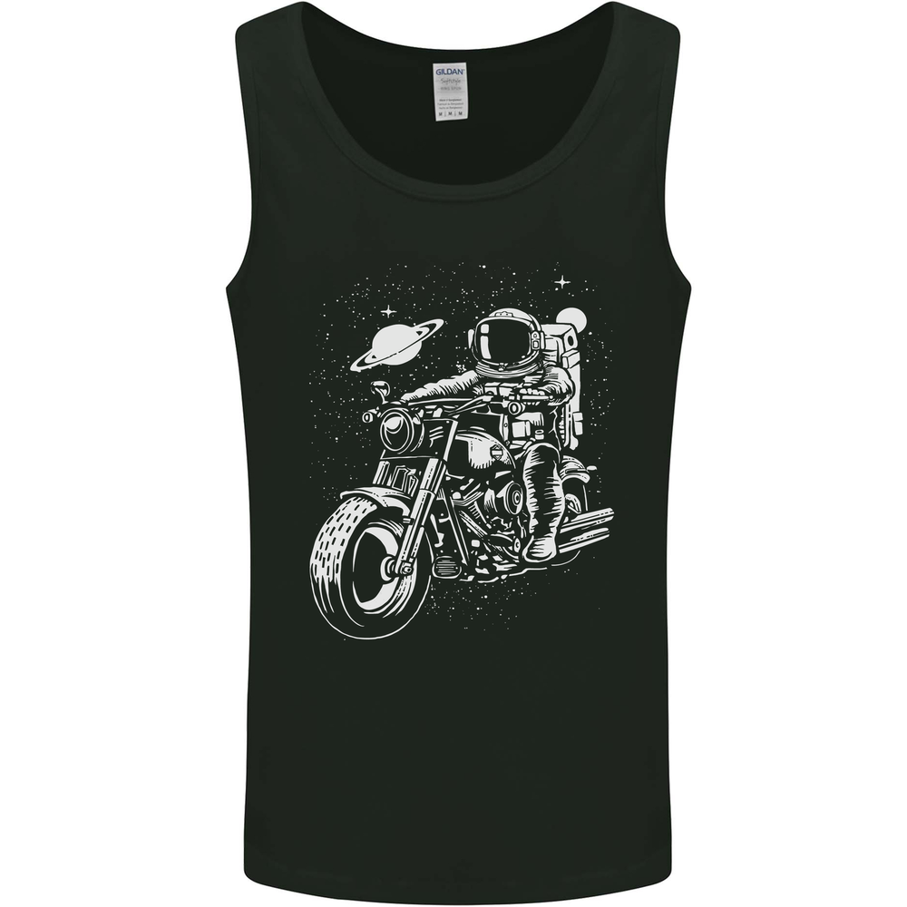 Space Biker Astronaut on a Motorcycle Space Mens Vest Tank Top