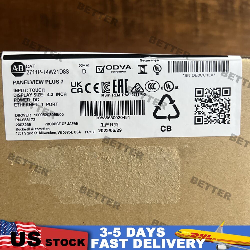 Allen Bradley 2711P-T4W21D8S /C Panelview Plus 7 Touch Screen New Factory Sealed