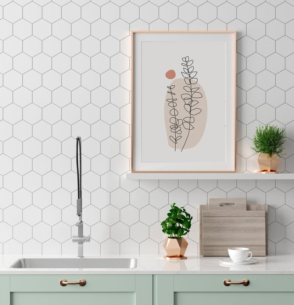 Modern Minimalist Line Drawing Plant Print Bedroom Wall Art Wall Art Botanical