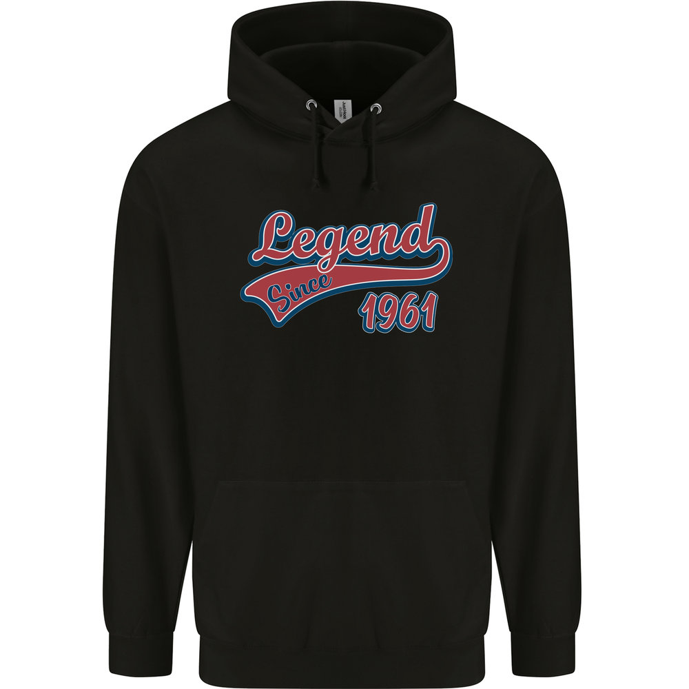Legend Since 64th Birthday 1961 Mens 80% Cotton Hoodie