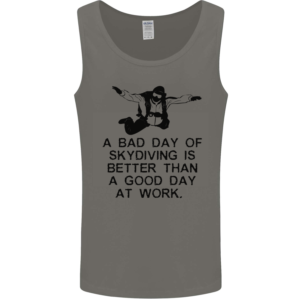 A Bad Day of Skydiving Para Skydiving Mens Vest Tank Top