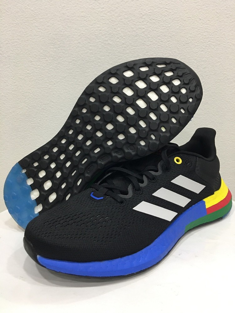 Adidas Pureboost 21 Black White Multi Men Running Sports Shoes Sneakers Sz 8.5