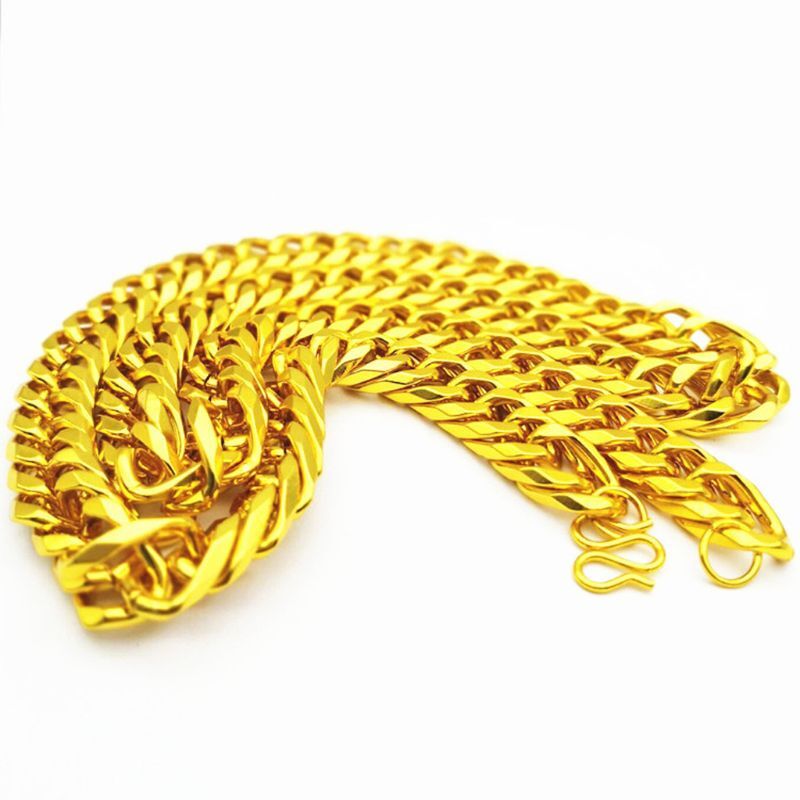 Elegant Vintage Long Metal Chunky Chain Necklace for Women’s Trendy Party Jewelry